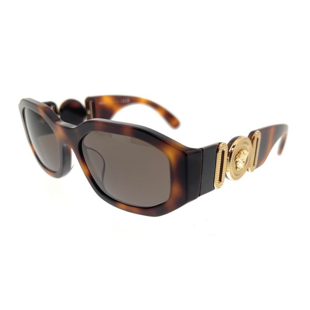 Versace 0VE4361F 521773  Dark Havana Rectangular Vintage Medusa Sunglasses